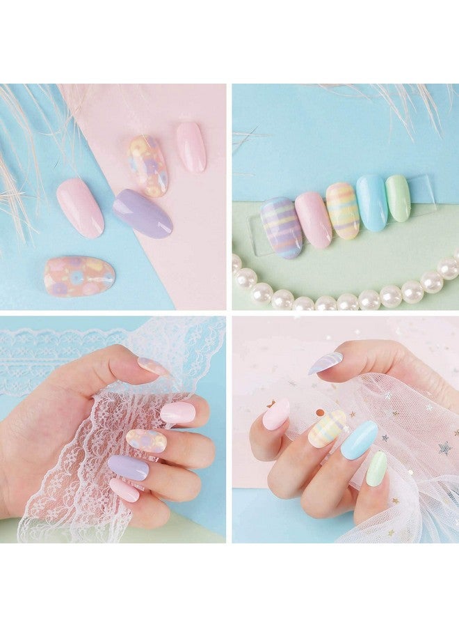 Pastel Gel Nail Polish Set Spring Summer Candy Color Gel Polish Soak Off Gel Polish Set Nail Lamp Required 8Ml Each Bottle Decorations Nail Art Gifts Box