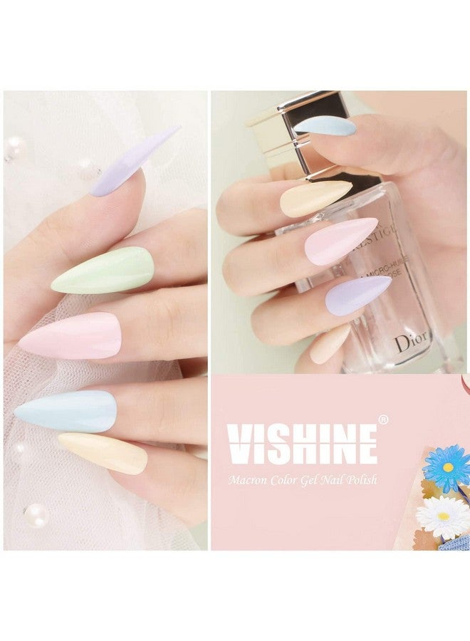 Pastel Gel Nail Polish Set Spring Summer Candy Color Gel Polish Soak Off Gel Polish Set Nail Lamp Required 8Ml Each Bottle Decorations Nail Art Gifts Box