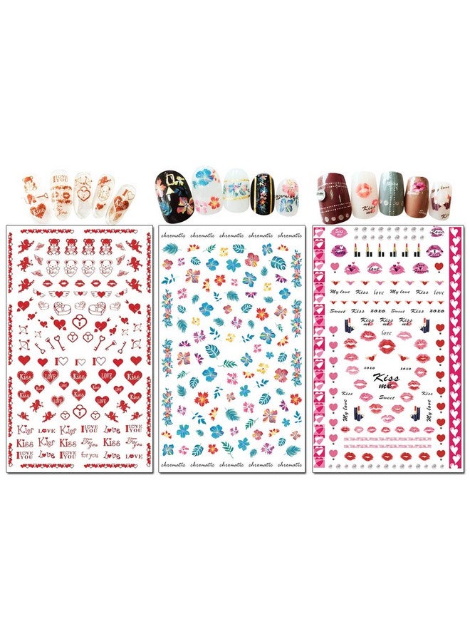 Nail Decals Stickers 1600+ Pcs Selfadhesive Tips Diy Nail Art Design Stencil (12 Large Sheets)