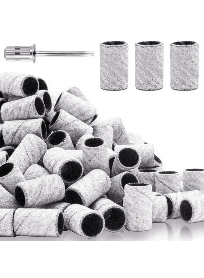 240Grit Nail Sanding Bands For Nail Drill 100Pcs Fine Grit Nail Sanding Bands For Nail Drill With 3/32” Nail Sanding Bit For Natural Nail Sanding Band For Nail Drill Set For Manicure & Pedicure