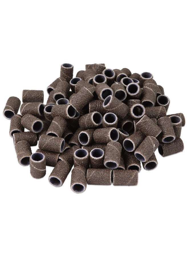 100 Pieces Nail Sanding Bands Professional Nail Manicure Great Fit For Nail Drill Bits For Acrylic Nails (80 Grit Brown)