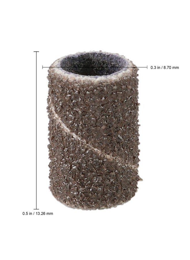 100 Pieces Nail Sanding Bands Professional Nail Manicure Great Fit For Nail Drill Bits For Acrylic Nails (80 Grit Brown)
