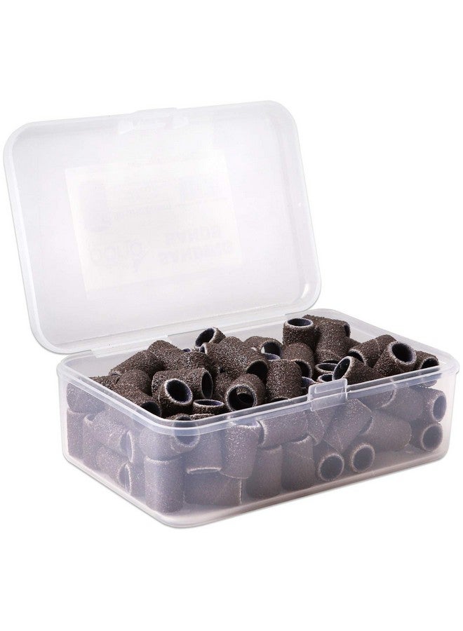 100 Pieces Nail Sanding Bands Professional Nail Manicure Great Fit For Nail Drill Bits For Acrylic Nails (80 Grit Brown)