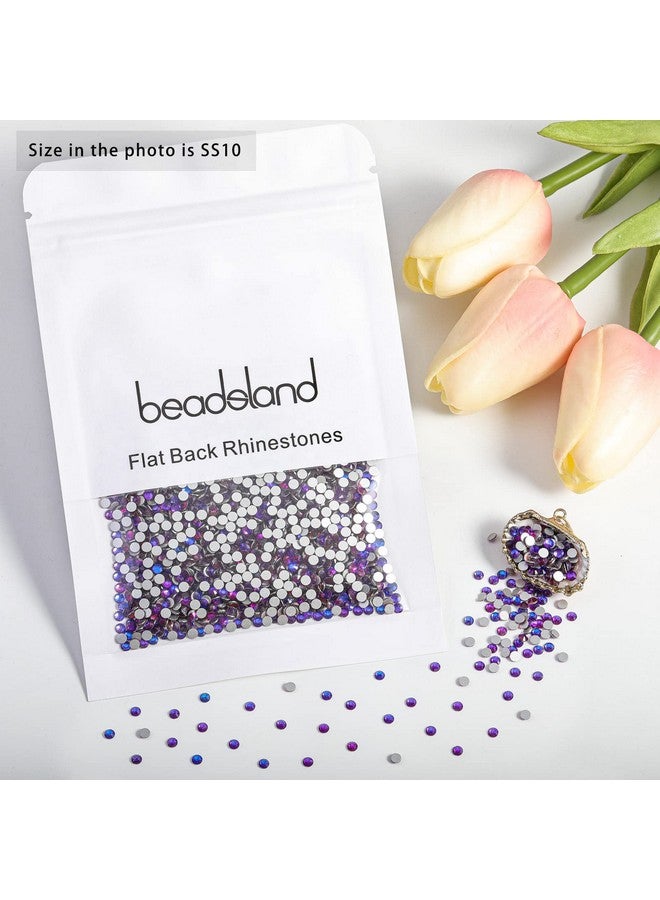 2880Pcs Flat Back Crystal Rhinestones Round Gems For Nail Art And Craft Glue Fix Purple Velvetss102.72.9Mm