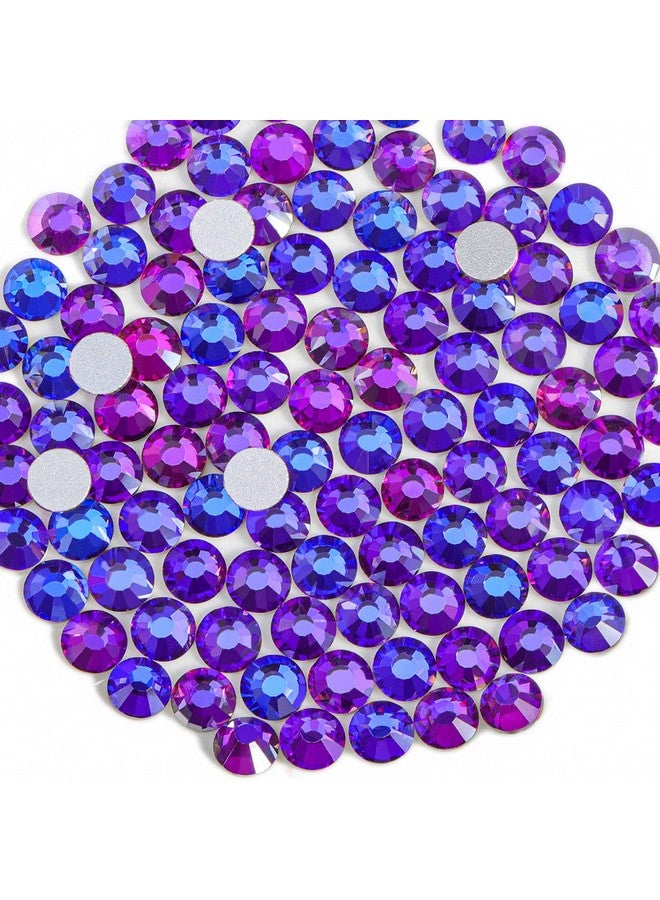 2880Pcs Flat Back Crystal Rhinestones Round Gems For Nail Art And Craft Glue Fix Purple Velvetss102.72.9Mm