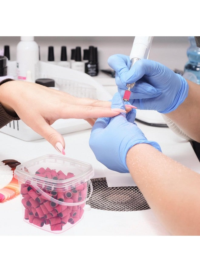 Sanding Bands For Nail Drill 240 Grit Extreme Fine Nail Sanding Bands 200Pcs Pink Professional Sanding Bands And 2Pcs Nail Drill Bits For Manicures And Pedicure
