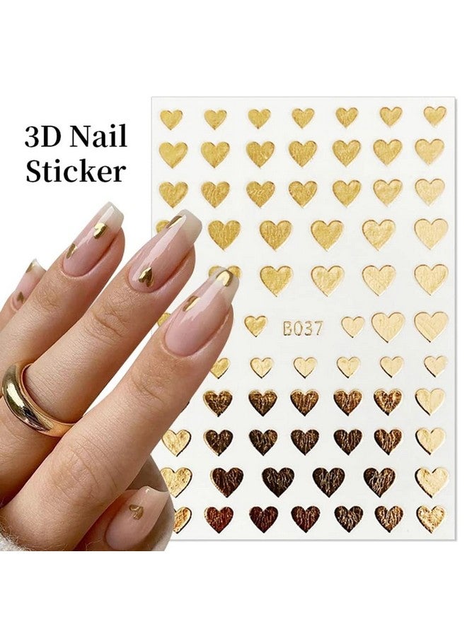 8 Sheets Heart Love Nail Art Stickers Decals 3D Selfadhesive Nail Art Supplies Heart Nail Art Decorations Heart Design Nail Accessories For Women Girls Kids Manicure Tips Charms Diy Nails Art