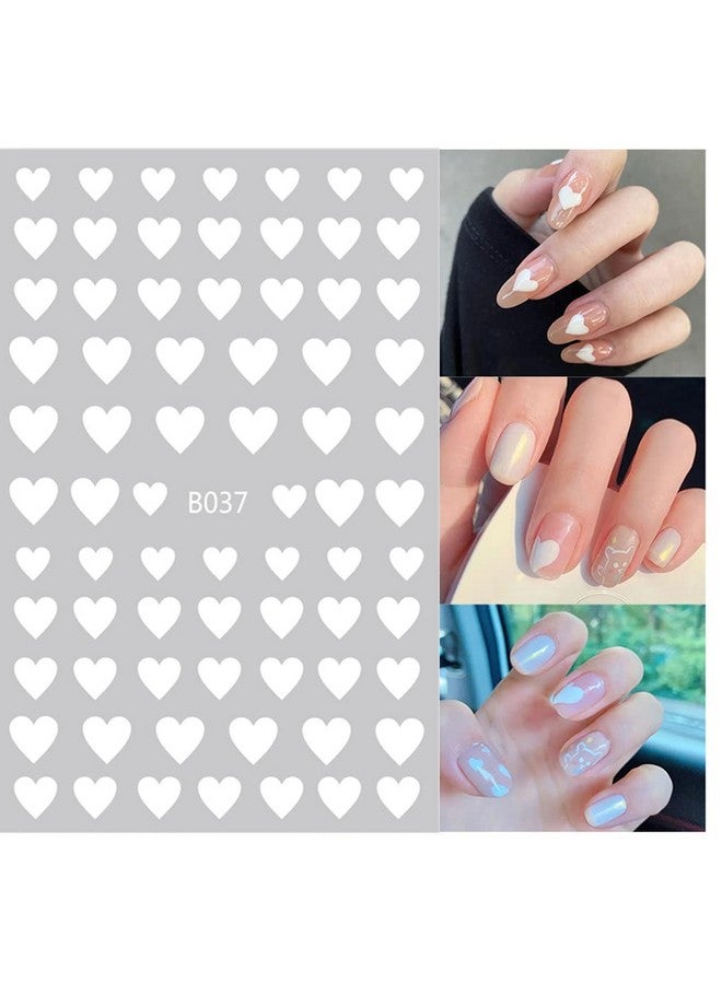8 Sheets Heart Love Nail Art Stickers Decals 3D Selfadhesive Nail Art Supplies Heart Nail Art Decorations Heart Design Nail Accessories For Women Girls Kids Manicure Tips Charms Diy Nails Art