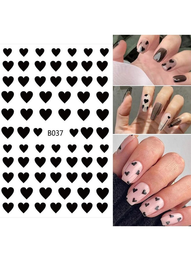 8 Sheets Heart Love Nail Art Stickers Decals 3D Selfadhesive Nail Art Supplies Heart Nail Art Decorations Heart Design Nail Accessories For Women Girls Kids Manicure Tips Charms Diy Nails Art