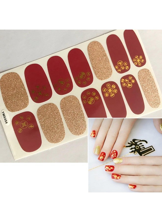 20 Sheets Nail Wraps For Women Nail Polish Strips Adhesive Nail Polish Sticker Gel Nail Strips Nail Art Accessories With 1Pc Nail File