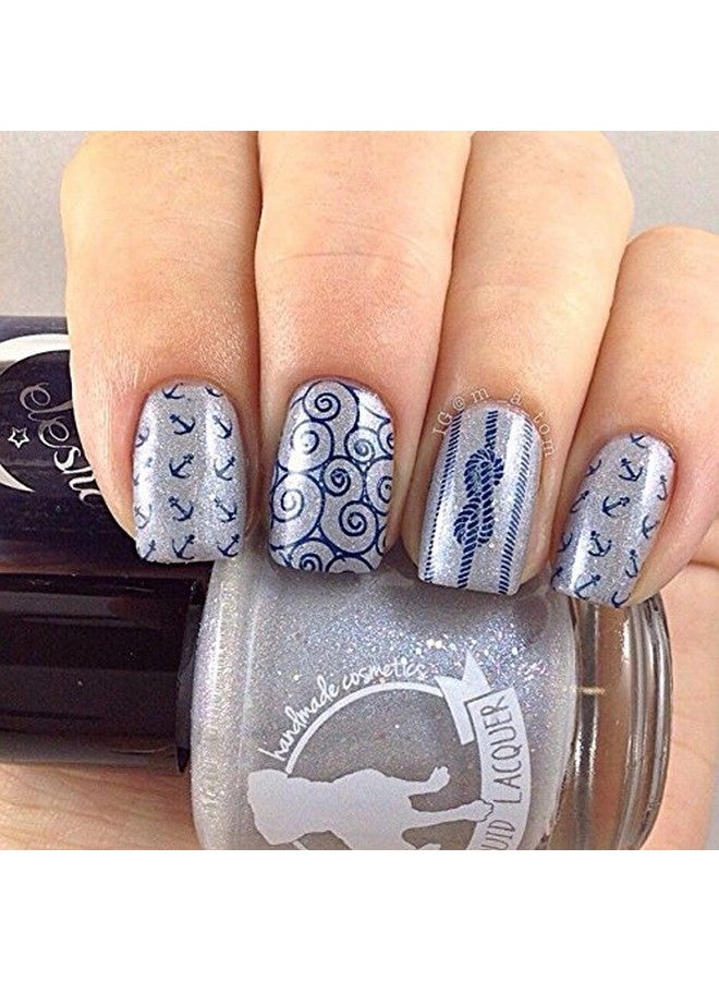 Nail Art Stamping Plate Summer Manicure Image Natural Ocean Template Absolutely Nautical