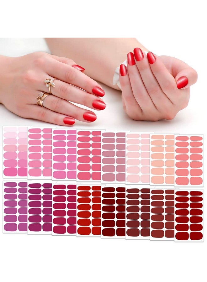 16 Sheets Nail Polish Stickers Full Nail Wraps Stick On Nail Polish Strips Self Adhesive Gel Nail Strips Fingernails Sticker Nails For Women With 1Pc Nail File (Stylish Style)