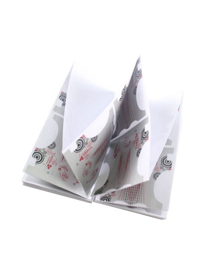 200Pcs Nail Form Silver Color Long Nail Art Guide Stickers For Stilleto Acrylic Uv Gel Nail Tips Manicure Extension Tool