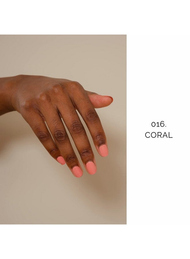 Semi Cured Gel Nail Strips (20 Extra Long Stickers/Wraps) Glossy & Long Lasting Soft Gel Finishing Coral