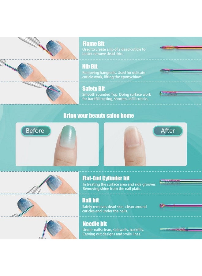 11Pcs Nail Drill Bits With 75Pcs File Sanding Bands (80120180 Grits) 3/32 Inch Tungsten Carbide Drill Bit Set For Acrylic Gel Nails Manicure Pedicure