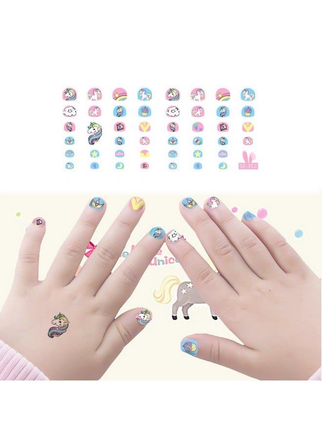 Unicorn 3D Nail Art Stickers Decals Selfadhesive For Kids Little Girls 270+ Cute Nail Tip Star Crown Princess Nail Manicure For Fingernails Toenails Birthday Party Supplies Gift Favors