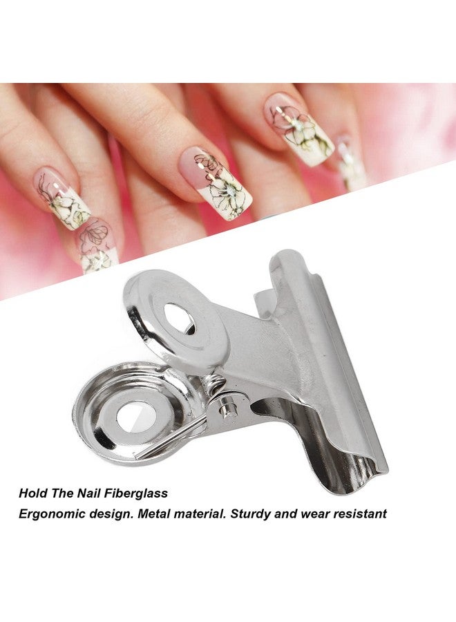 Nail Extension Clip 10Pcs Nail Pinching Clip Metal Nail Extension Clip Nail Art Tool Accessories For Fiberglass Fixation Curve C Nail Extension Clips For Nail Art Equipment Uv Gel Tool Base Top Coat