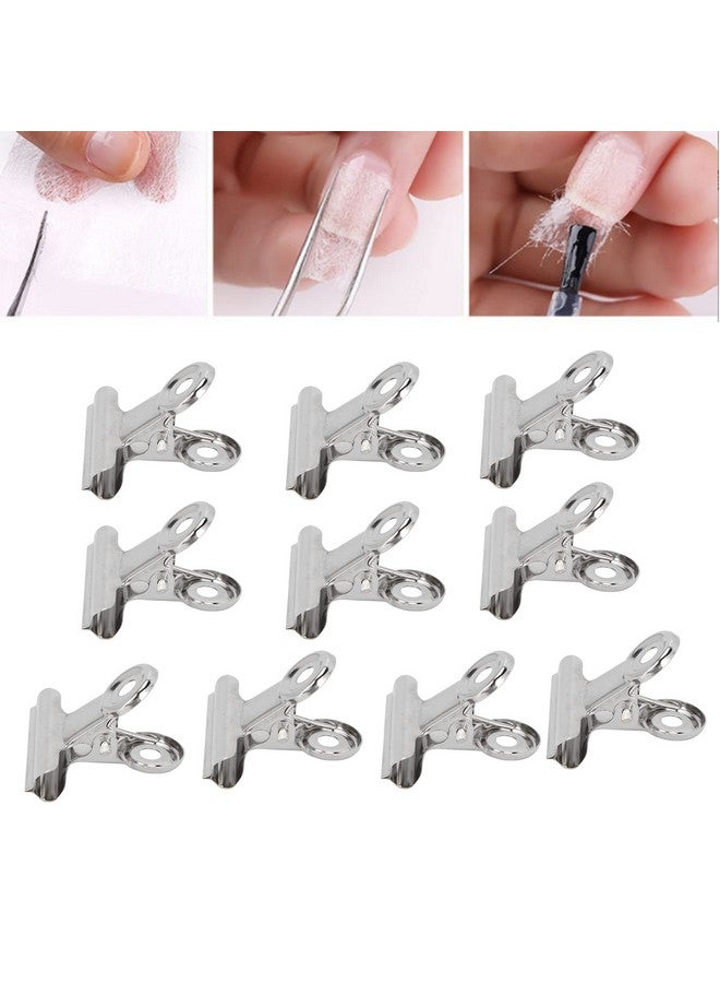 Nail Extension Clip 10Pcs Nail Pinching Clip Metal Nail Extension Clip Nail Art Tool Accessories For Fiberglass Fixation Curve C Nail Extension Clips For Nail Art Equipment Uv Gel Tool Base Top Coat