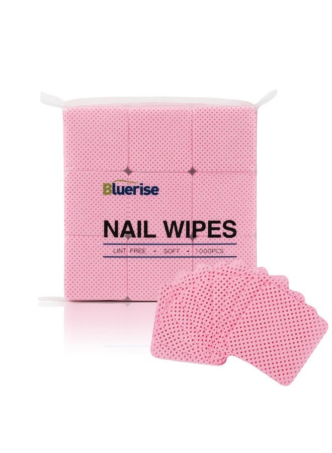 Lint Free Nail Wipes Pink 1200Pcs Nail Polish Remover Pads Soft Absorbable Eyelash Extension Glue Cleaning Wipes