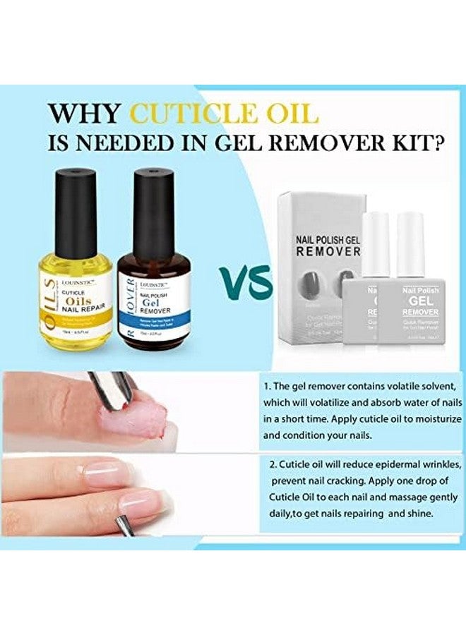 Gel Nail Polish Remover With Cuticle Oil For Nails Gel Remover Quick Remove Gel Nail Polish Within 35 Mins Nail Polish Gel Remover Removedor De Esmalte Gel