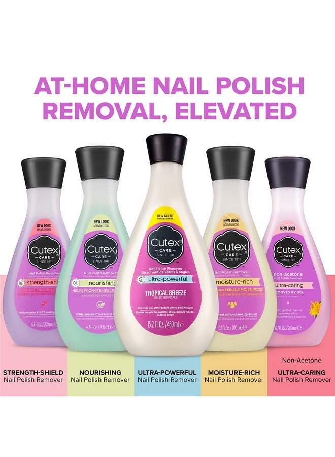 Gel Nail Polish Remover Ultrapowerful & Removes Glitter And Dark Colored Paints Tropical Breeze Scent 15.2 Fl Oz
