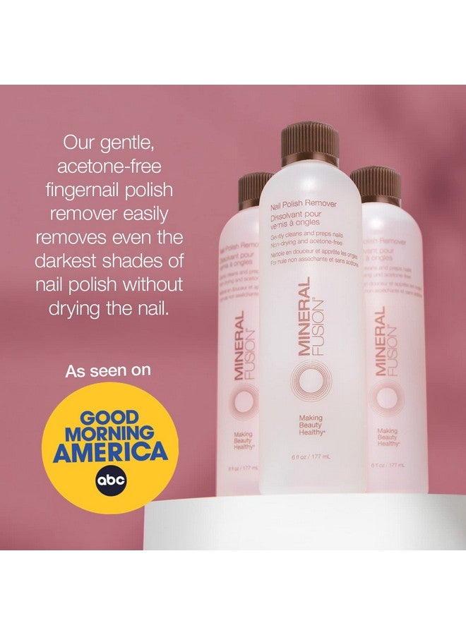 Nail Polish Remover Acetonefree & Non Drying For Regular & Shellac Nail Polishes 6 Ounce
