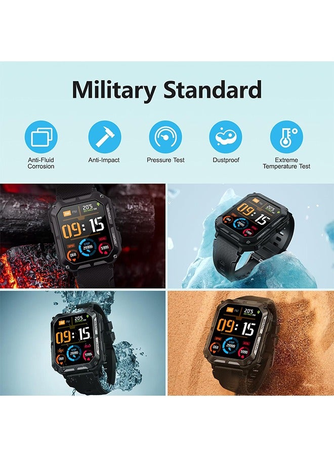 Men's Smart Watch Sports Waterproof Watch With Bluetooth Call Multi-sports Mode 1.83-Inch Display Fitness Tracker