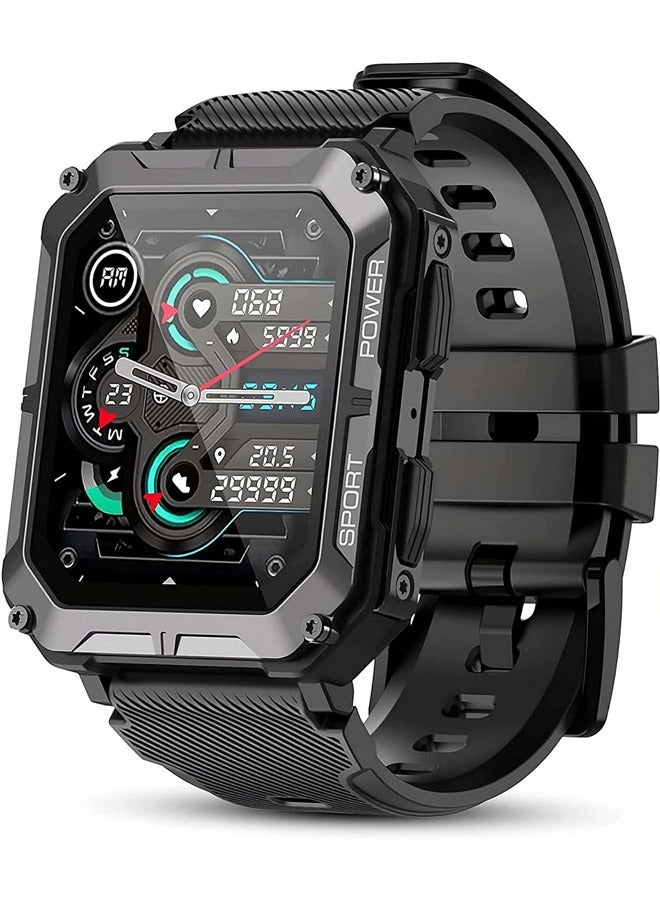 Men's Smart Watch Sports Waterproof Watch With Bluetooth Call Multi-sports Mode 1.83-Inch Display Fitness Tracker