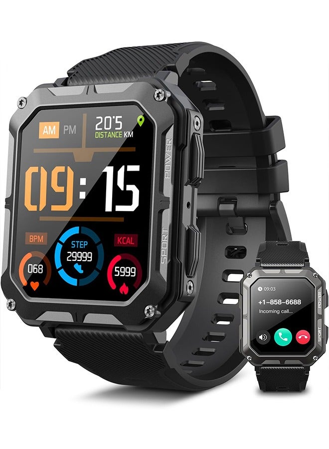 Men's Smart Watch Sports Waterproof Watch With Bluetooth Call Multi-sports Mode 1.83-Inch Display Fitness Tracker