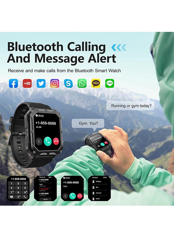 Men's Smart Watch Sports Waterproof Watch With Bluetooth Call Multi-sports Mode 1.83-Inch Display Fitness Tracker
