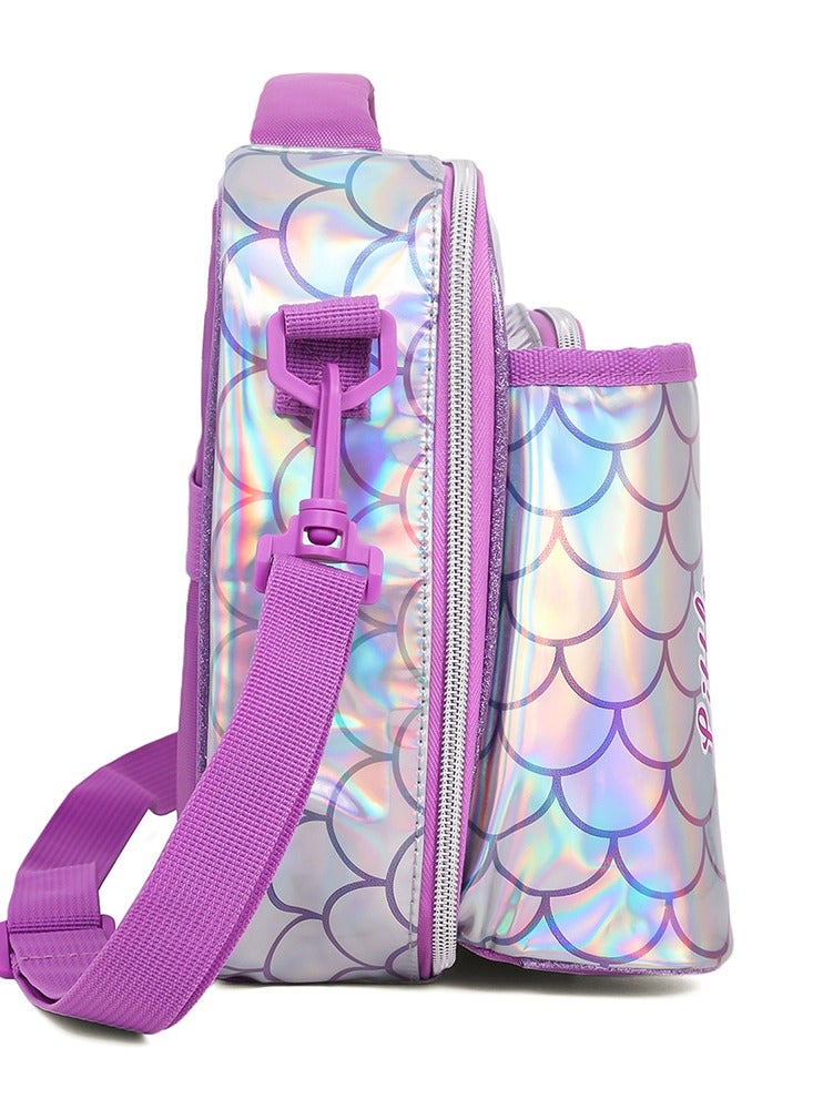 Bottle/Lunch Bag Mermaid Chrome - Purple