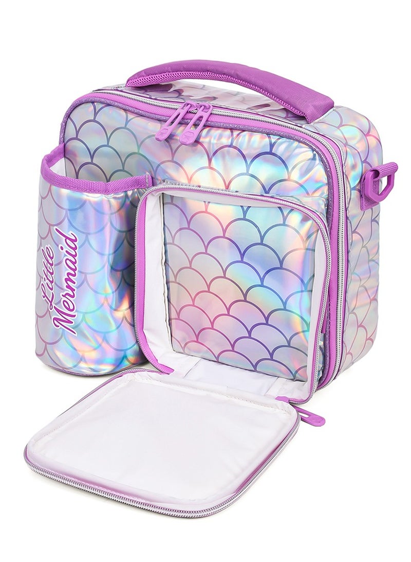 Bottle/Lunch Bag Mermaid Chrome - Purple