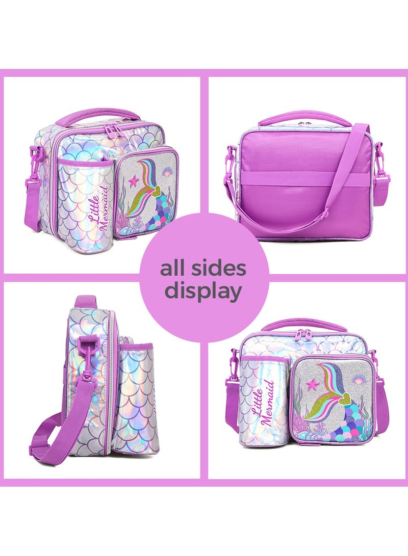 Bottle/Lunch Bag Mermaid Chrome - Purple