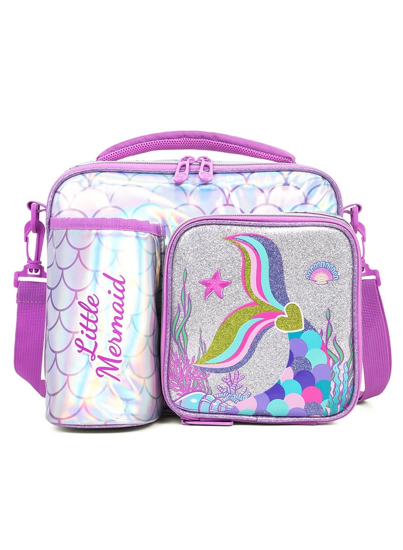 Bottle/Lunch Bag Mermaid Chrome - Purple