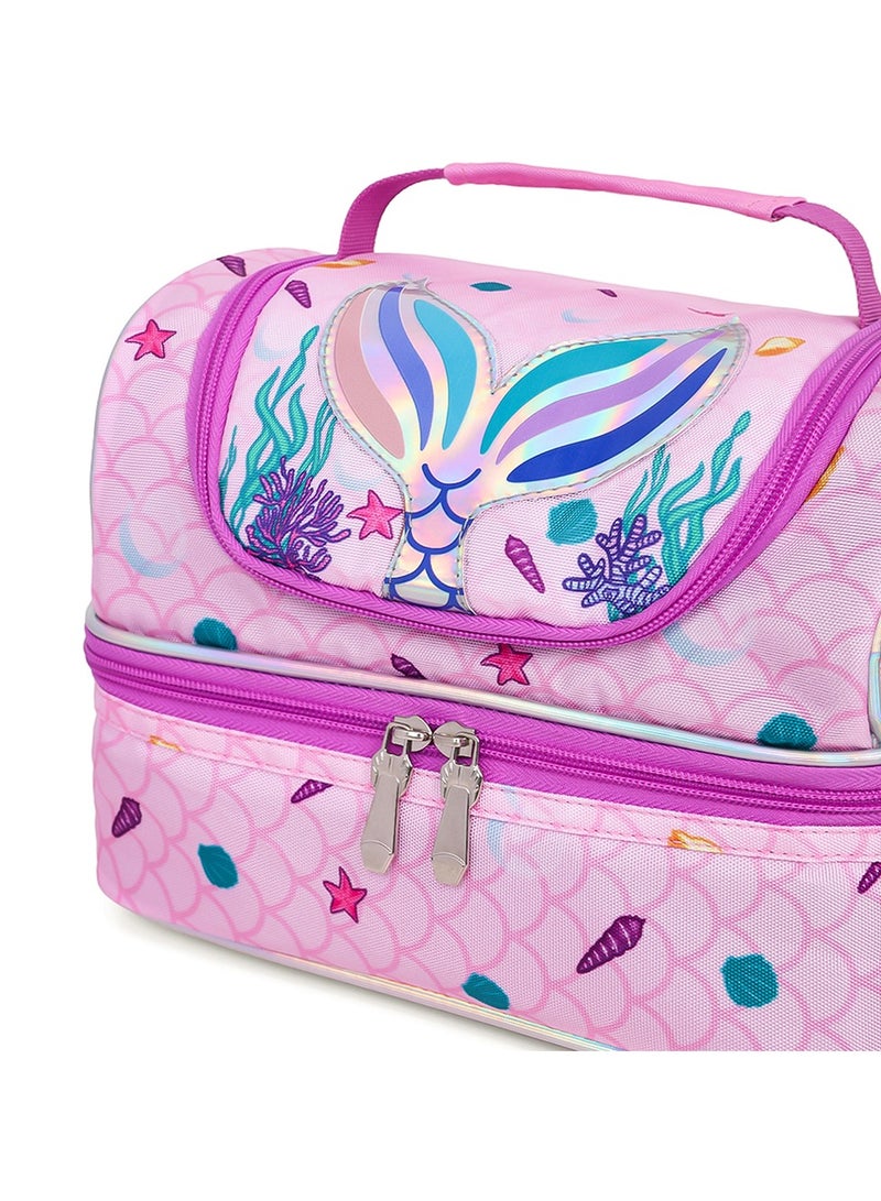 Eazy Kids Dual Compartment Lunch Bag Mermaid - Purple