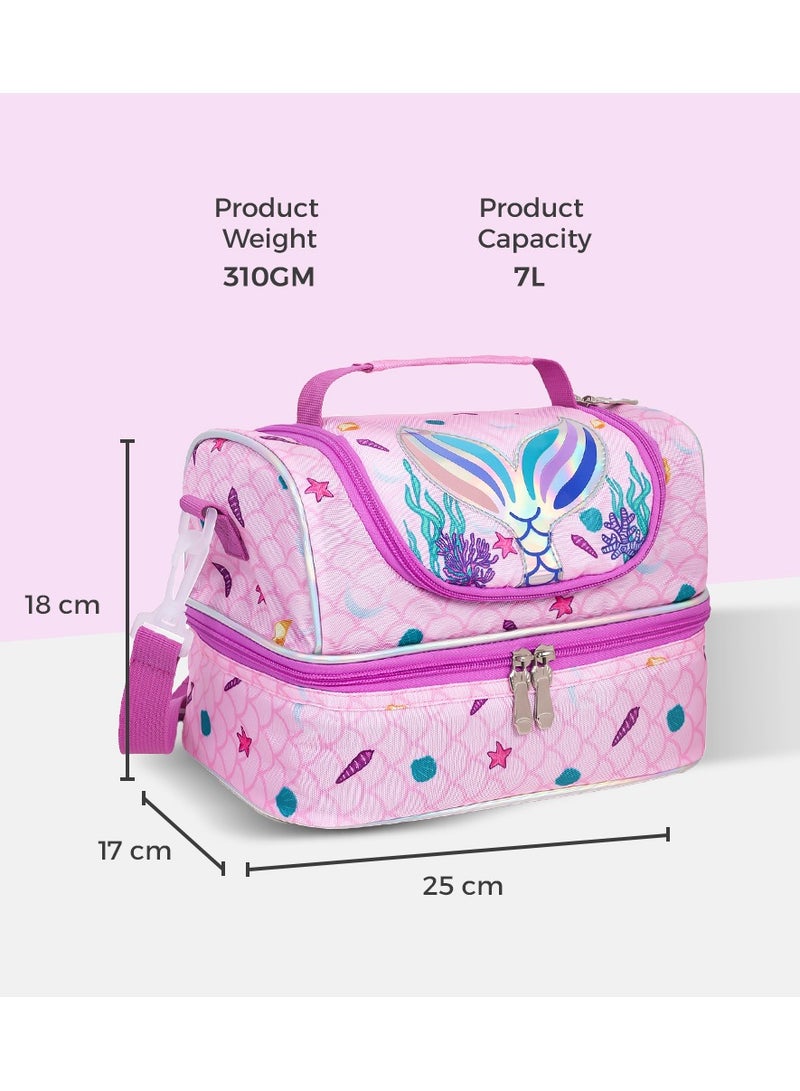 Eazy Kids Dual Compartment Lunch Bag Mermaid - Purple