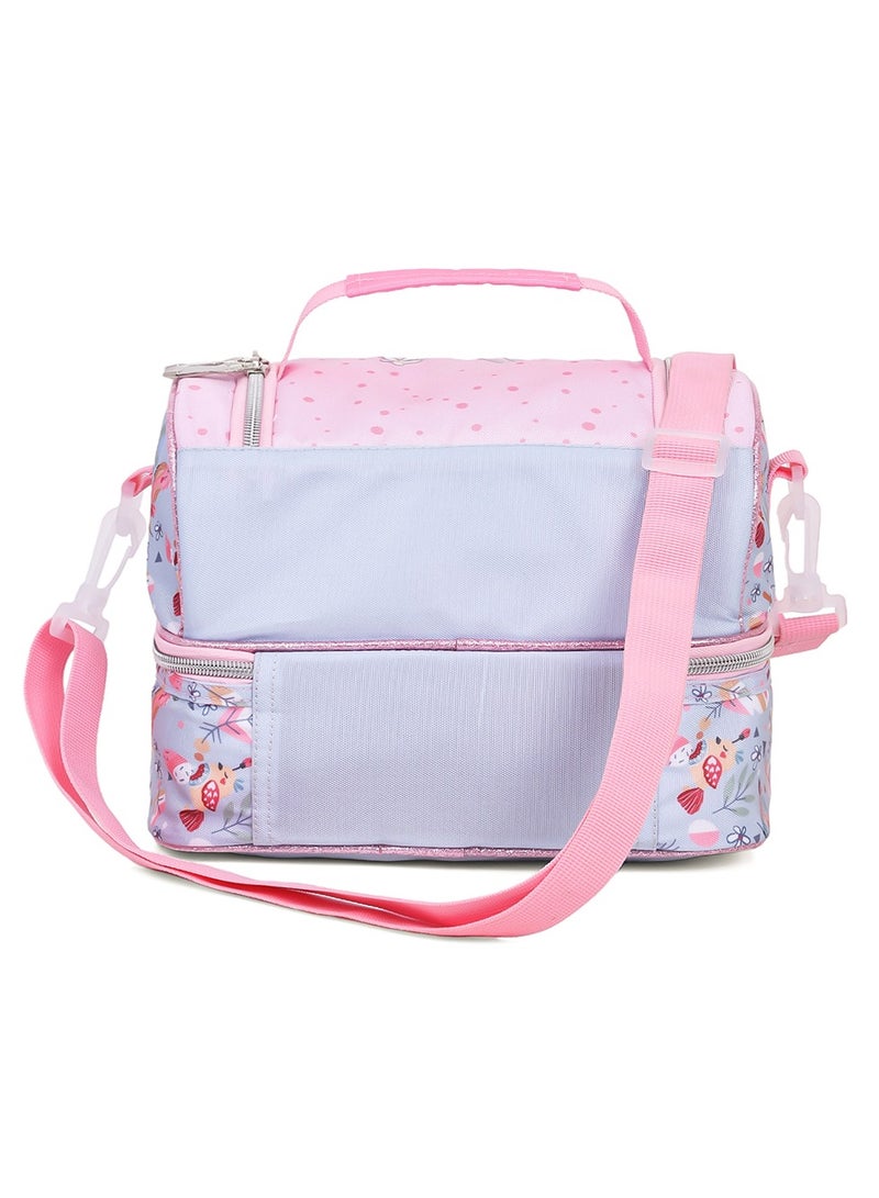 Dual Compartment Lunch Bag Love - Pink