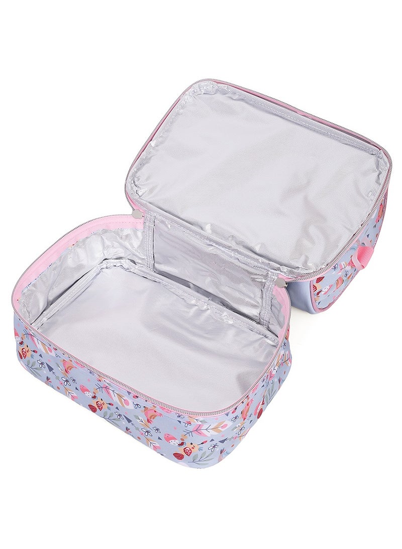 Dual Compartment Lunch Bag Love - Pink