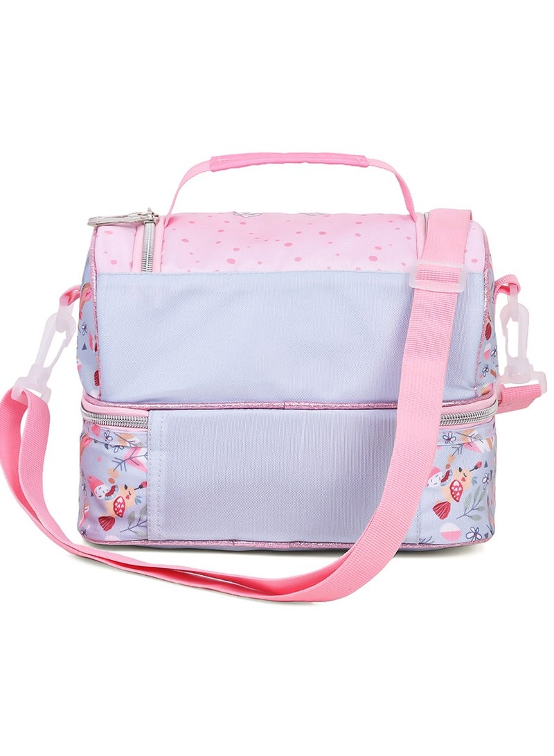 Dual Compartment Lunch Bag Love - Pink