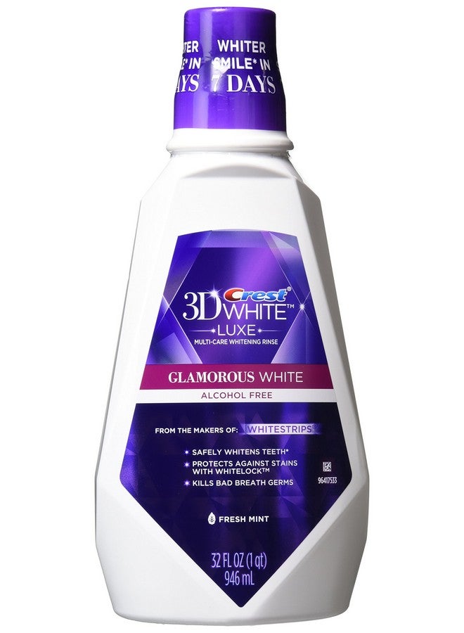 3D White Multicare Whitening Rinse Glamorous White Fresh Mint32 Oz 946 Milliter