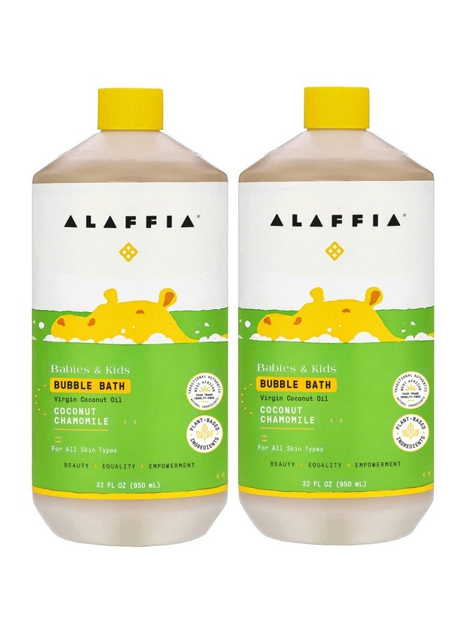 Babies And Kids Bubble Bath Gentle Baby Essentials For Delicate Skin Cleansing & Calming Bubbles Plant Based Formula Vegan Coconut Chamomile (2 Pack 32 Fl Oz)