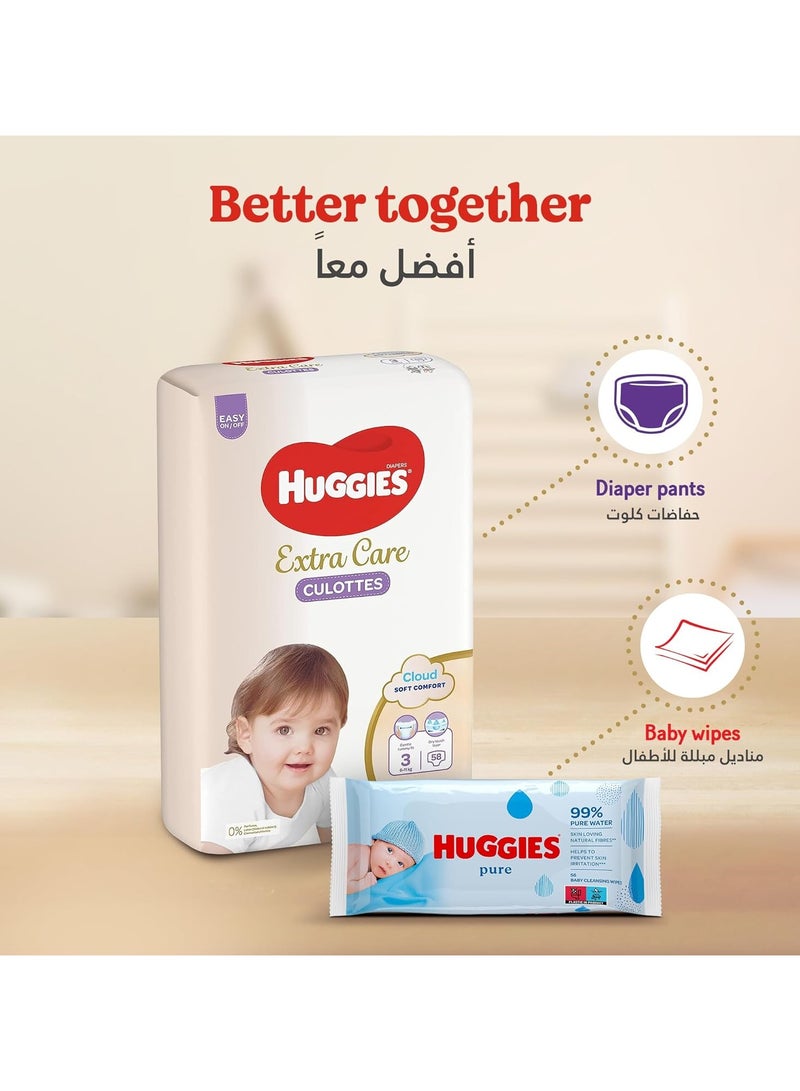 Huggies, Extra Care Culottes, Size 5, 12-17 kg, 34 Diaper Pants