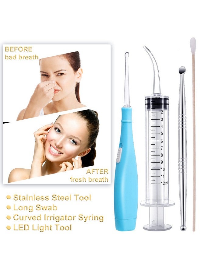 Adult Electric Toothbrush Sonic Toothbrush With Travel Cover & Mirror Mount Soft Bristles Timer And Plastic Handle Blue