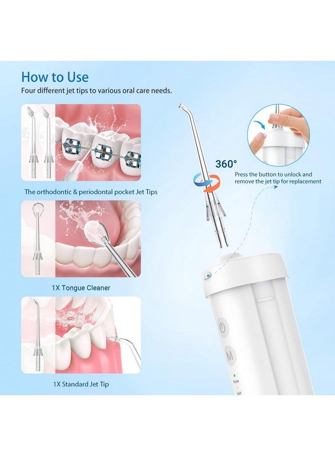 Electric Toothbrush Rechargeable Sonic Toothbrush Last For 30 Days With 5 Modes And 2 Mins Timer Portable Electric Toothbrushes For Adults With 10Pcs Brush Heads (White)