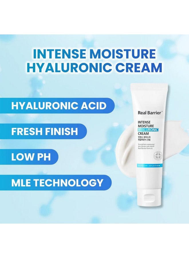Intense Moisture Hyaluronic Cream 2.02 Oz Panthenol Skin Barrier Repair Face Moisturizer Cream Hyaluronic Acid Daily Moisturizing Facial Cream Korean Moisturizer For Sensitive Skin