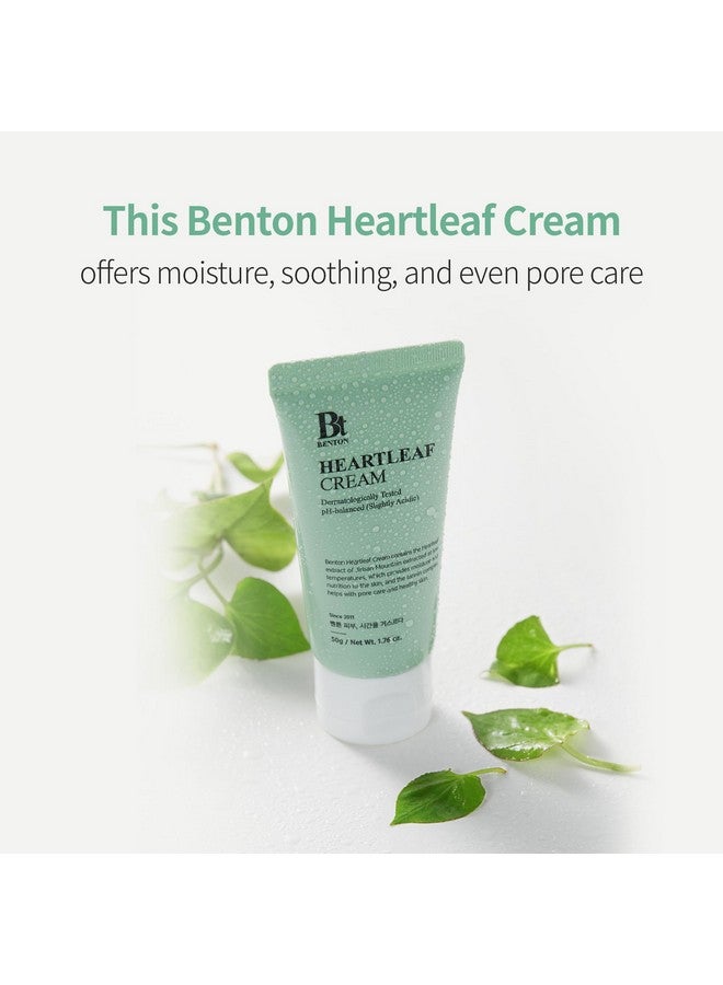 Heartleaf Cream With Ceramide Hyaluronic Acid Moisturizer Soothing And Pore Care Effect For All Skin Types Ph 5.5 Nonirritating (1.76 Oz)