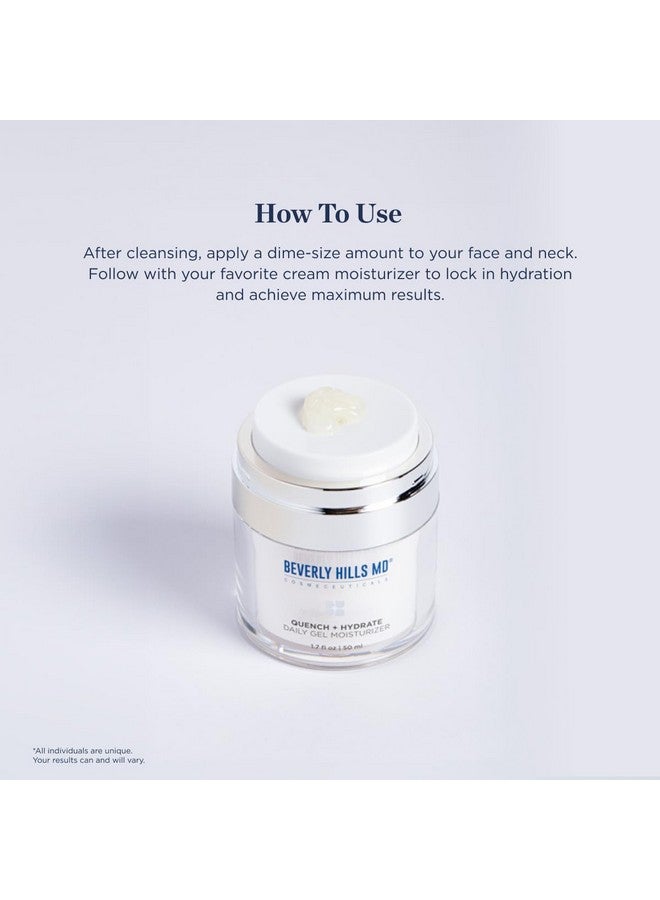 Quench + Hydrate Daily Gel Moisturizer Visibly Smooth Plump Hydrate Face & Neck For Wrinkles Sagging Skin Smoothing & Reenergizing Visibly Reduce Signs Of Aging W/Niacinamide