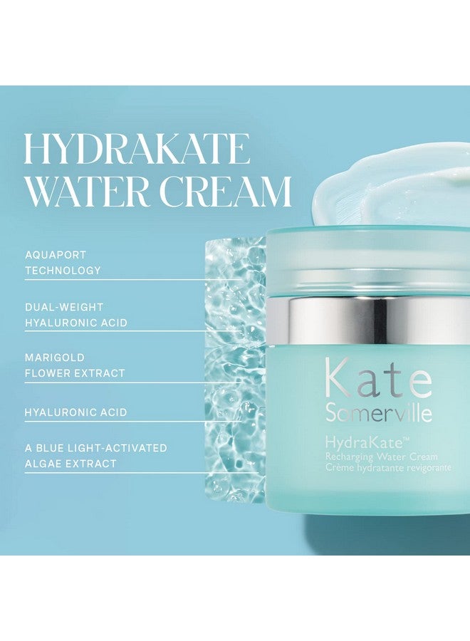 Hydrakate Recharging Water Cream Facial Moisturizer Recovers & Recharges Dry Tired Skin 1.7 Fl Oz