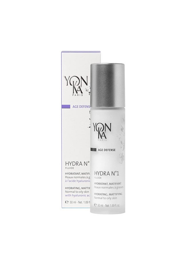 Yonka Hydra No.1 Fluide (50Ml) Age Defense Skin Care Lightweight Mattifying Moisturizer With Hyaluronic Acid And Silica Normal And Oily Skin Parabenfree