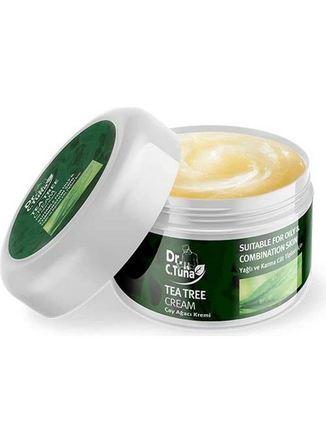 Dr. C. Tuna Tea Tree Cream For Oily Acne Prone Skin Extra Soothing & Nourishing Nongreasy Vegan Facial And Whole Body Moisturizer With Tea Tree And Carrot Oil 2.7 Fl. Oz. / 80 Ml